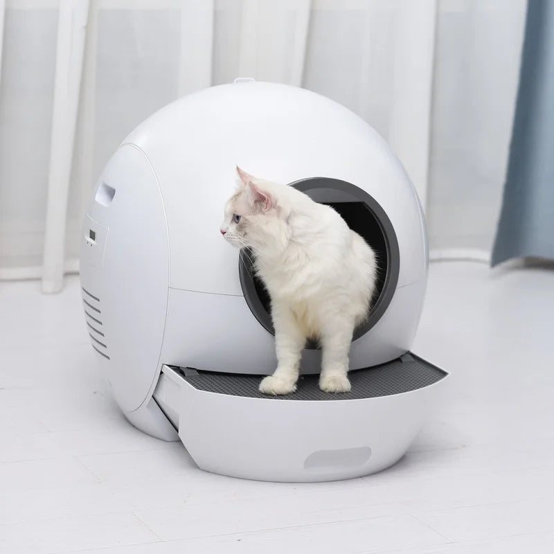 VOFORD Cat Litter Box - Fully Enclosed Oversized Cat Toilet Drawer Type Anti Splash Self Cleaning Automatic Smart Cat Bedpans Luxury Cats