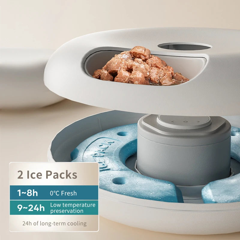 ROJECO 6 Meals Automatic Pet Feeder - Smart Cat Food Dispenser For Wet & Dry Food Kibble Dispenser Accessories Auto Feeder For Cat