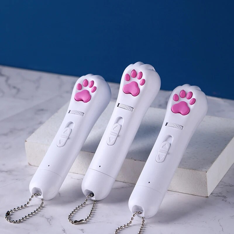 6 In 1 USB Pet Cats LED Laser - Cats Laser Transform Pattern Rechargeable Toys Interactive Bright Animation Pointer Light Pen Toys