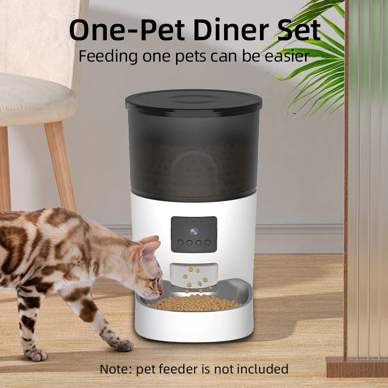 ROJECO Stainless Stee Feeder Bowl - Only For 3L Automatic Pet Feeder With Camera Without Feeder Bowl For Cat Dog Pets Aaccessories