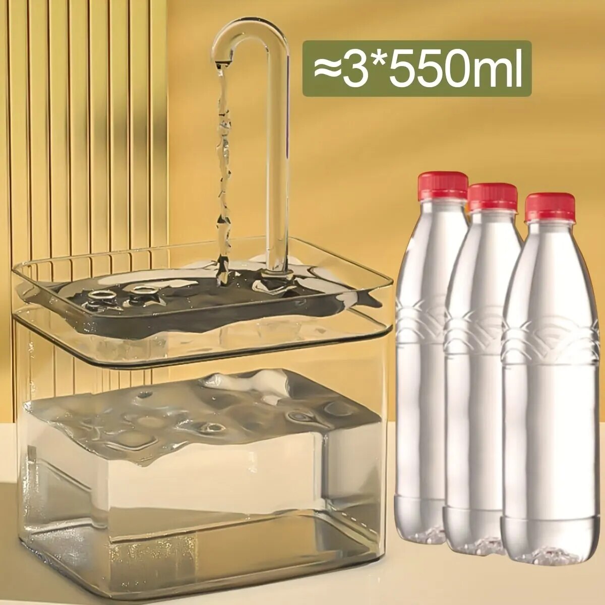 Ultra-Quiet 1.5L Cat Water Fountain - Filter Smart Automatic Pet Dog Water Dispenser&Burnout Prevention Pump1.5L Recirculate Filtring