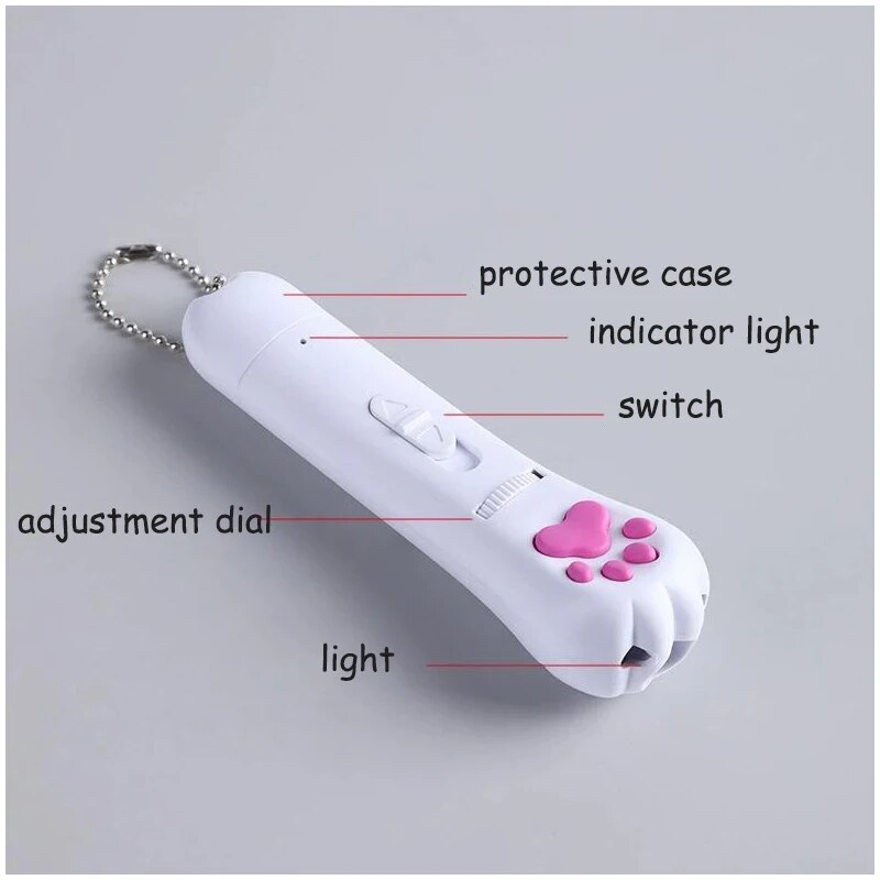 6 In 1 USB Pet Cats LED Laser - Cats Laser Transform Pattern Rechargeable Toys Interactive Bright Animation Pointer Light Pen Toys
