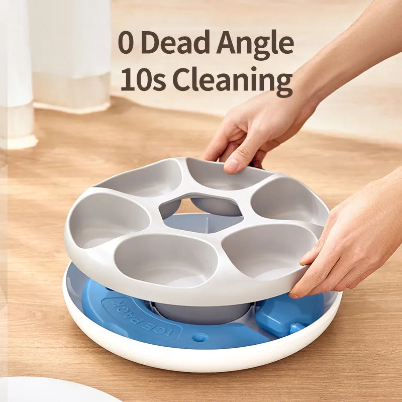 ROJECO 6 Meals Automatic Pet Feeder - Smart Cat Food Dispenser For Wet & Dry Food Kibble Dispenser Accessories Auto Feeder For Cat