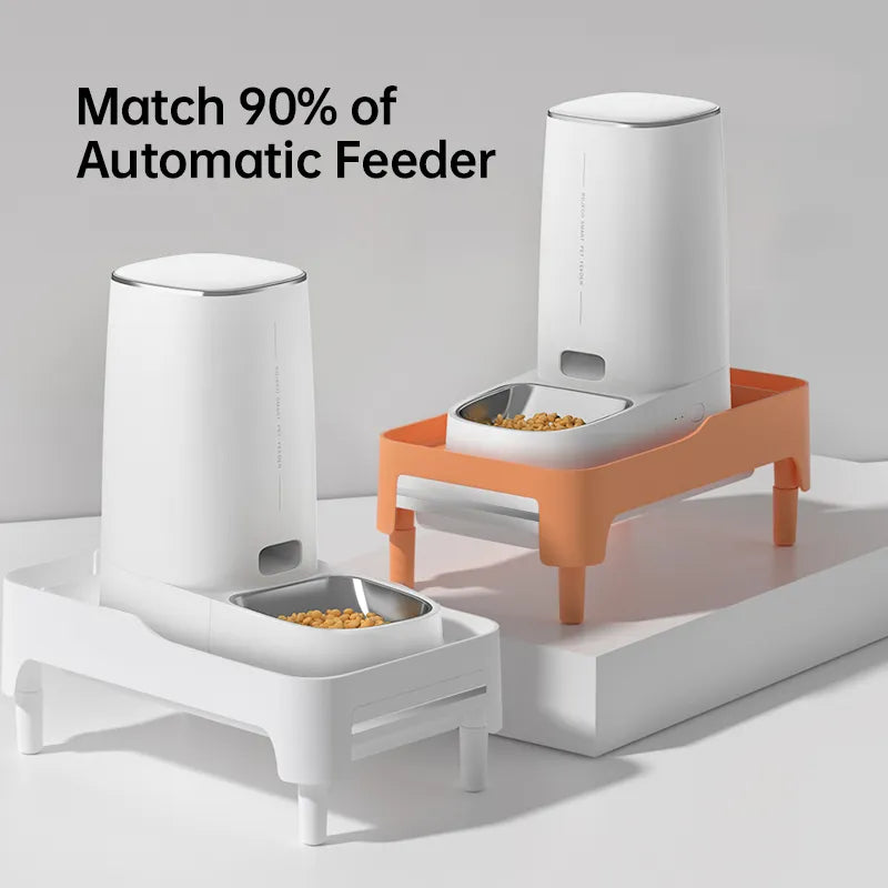 ROJECO Elevated Holder For Automatic Pet Feeders - Adjustable Height Suitable For Pets Cat Dog Feeder Bowl Accessories