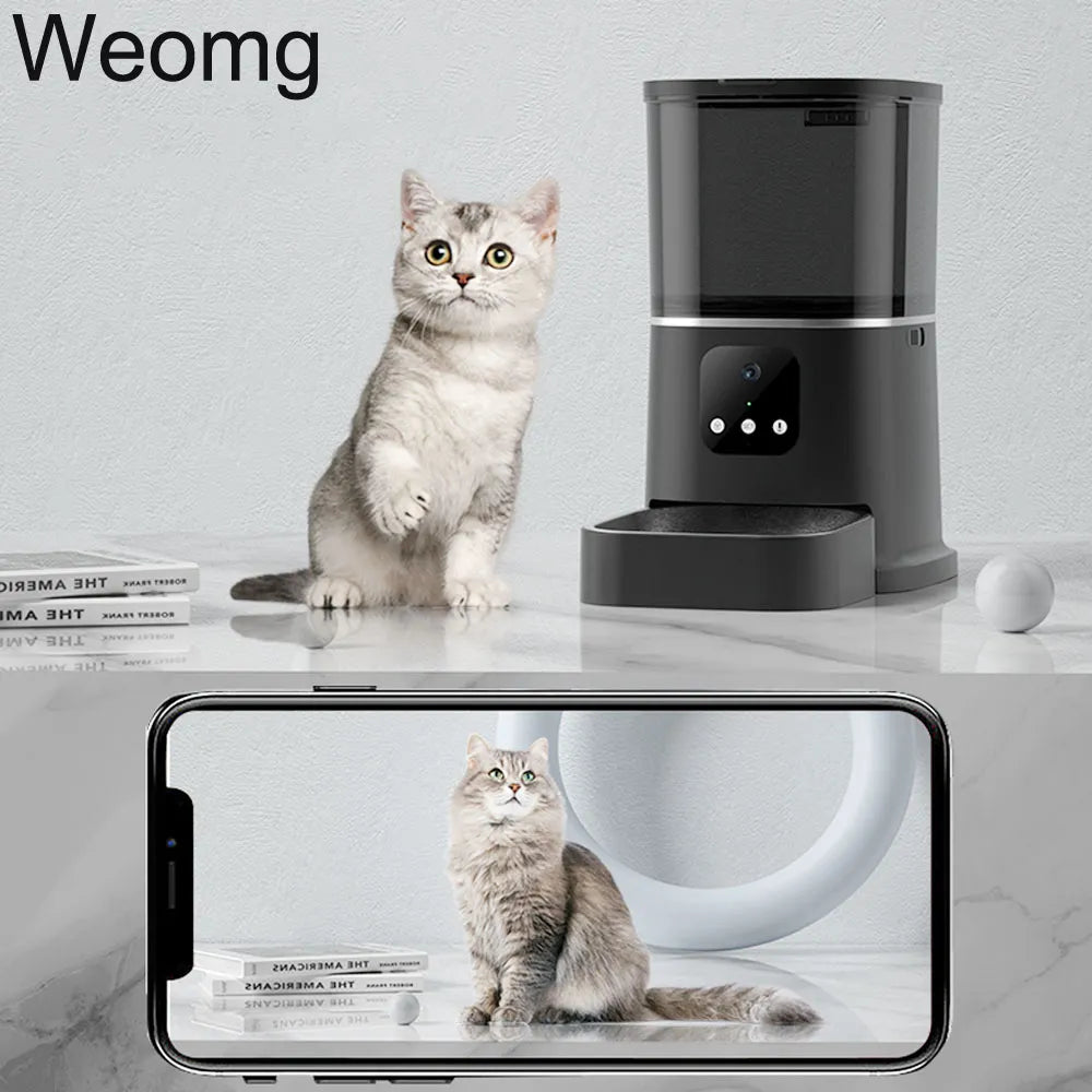 3L 6L Video Camera Feeder - Timing Smart Automatic Pet Feeder For Cats Dog WiFi Intelligent Dry Food Dispenser Voice Recorde Bowl