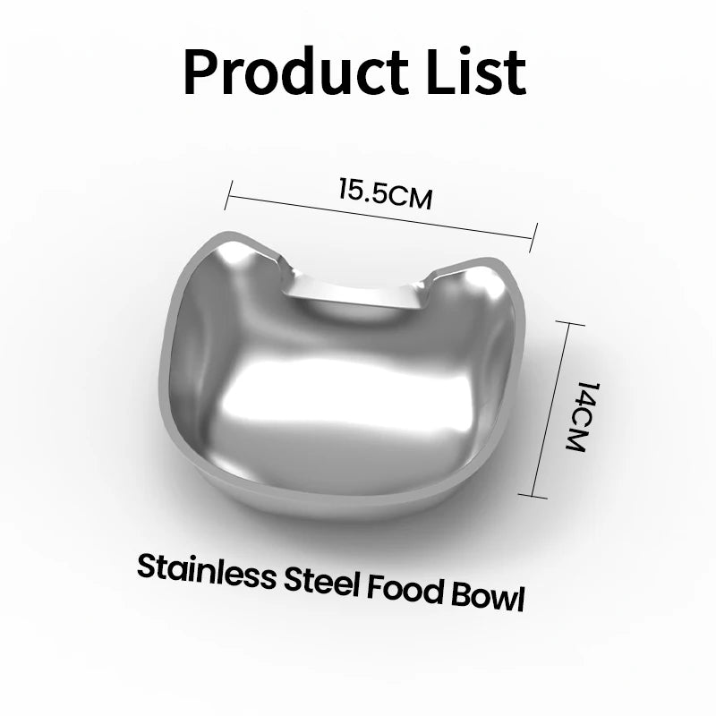ROJECO Stainless Stee Feeder Bowl - Only For 3L Automatic Pet Feeder With Camera Without Feeder Bowl For Cat Dog Pets Aaccessories