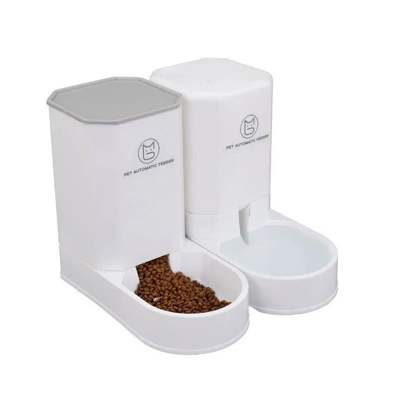 3.8L Dog Cat Automatic Pet Feeder - Large Capacity Detachable Bowl Water Dispenser Food Feeding Device For Cat Dog Pet Supplies