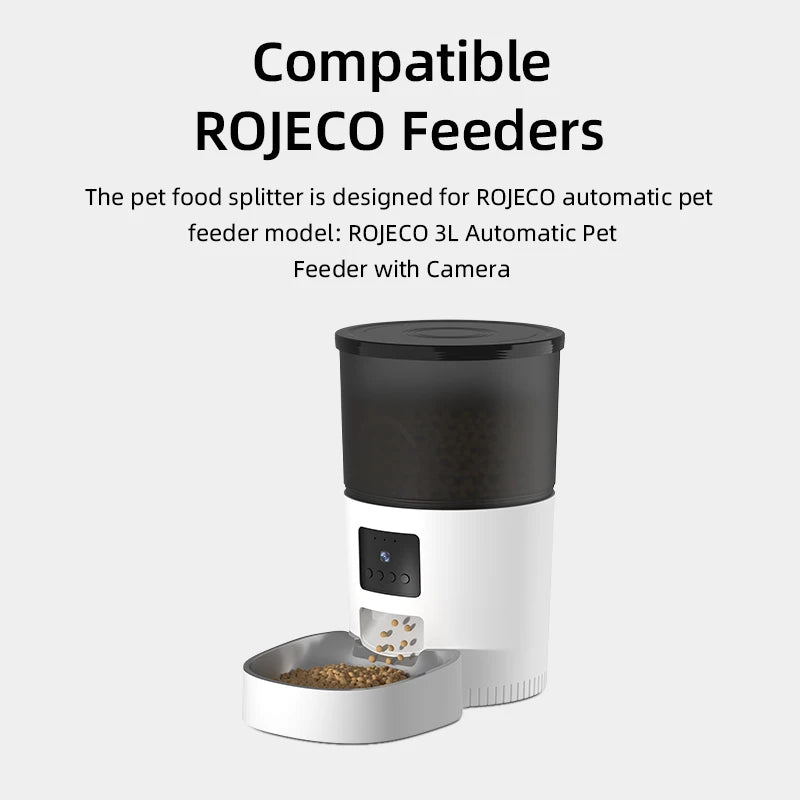 ROJECO Stainless Stee Feeder Bowl - Only For 3L Automatic Pet Feeder With Camera Without Feeder Bowl For Cat Dog Pets Aaccessories