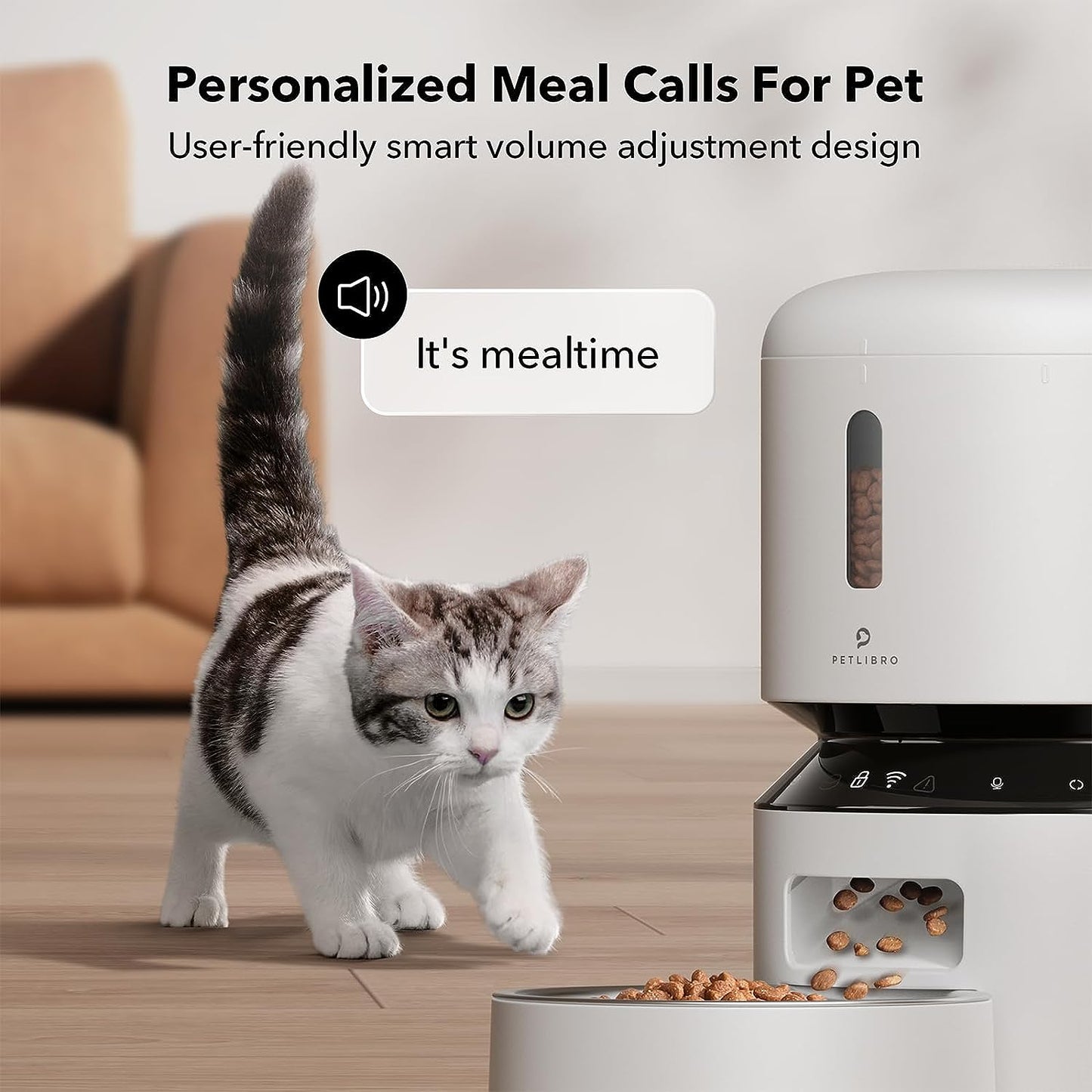 PETLIBRO 3L Wifi Automatic Cat Food Dispenser - 5G WiFi Pet Feeder with Freshness Preservation, Timed Cat Feeders for Dry Food, Up to 48 Portions 10 Meals Per Day, Granary Pet Feeder for Cat/Dog, WiFi Black