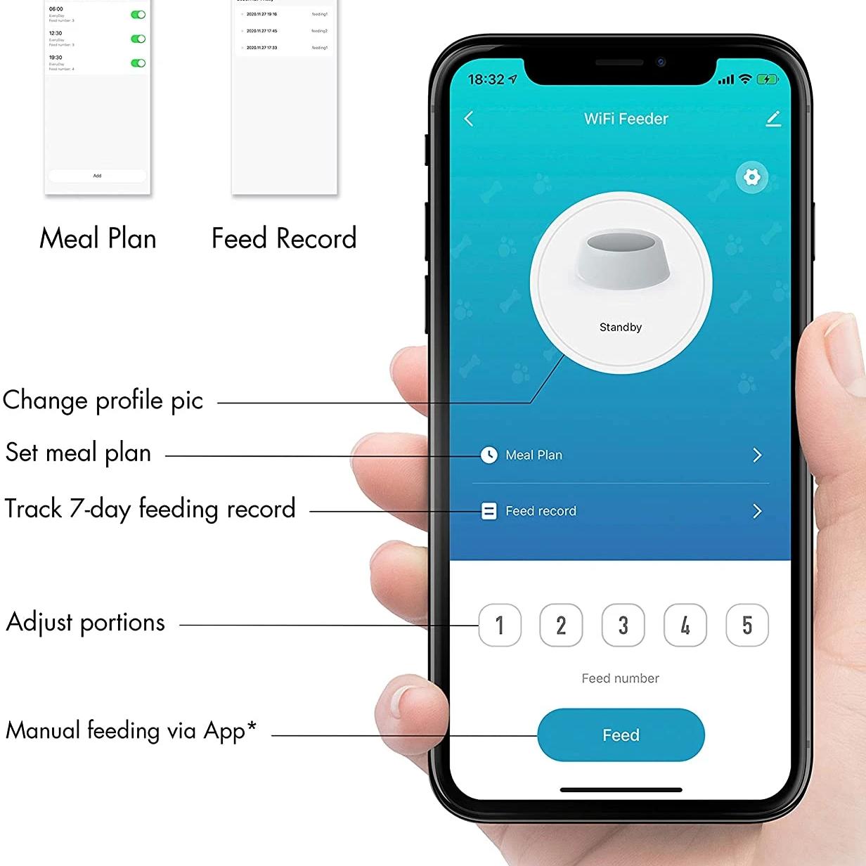 PETLIBRO 6L/4L Wifi Automatic Dog Feeder, Interactive WiFi feeder for pets, allowing customizable meal plans, portion control, and tracking.