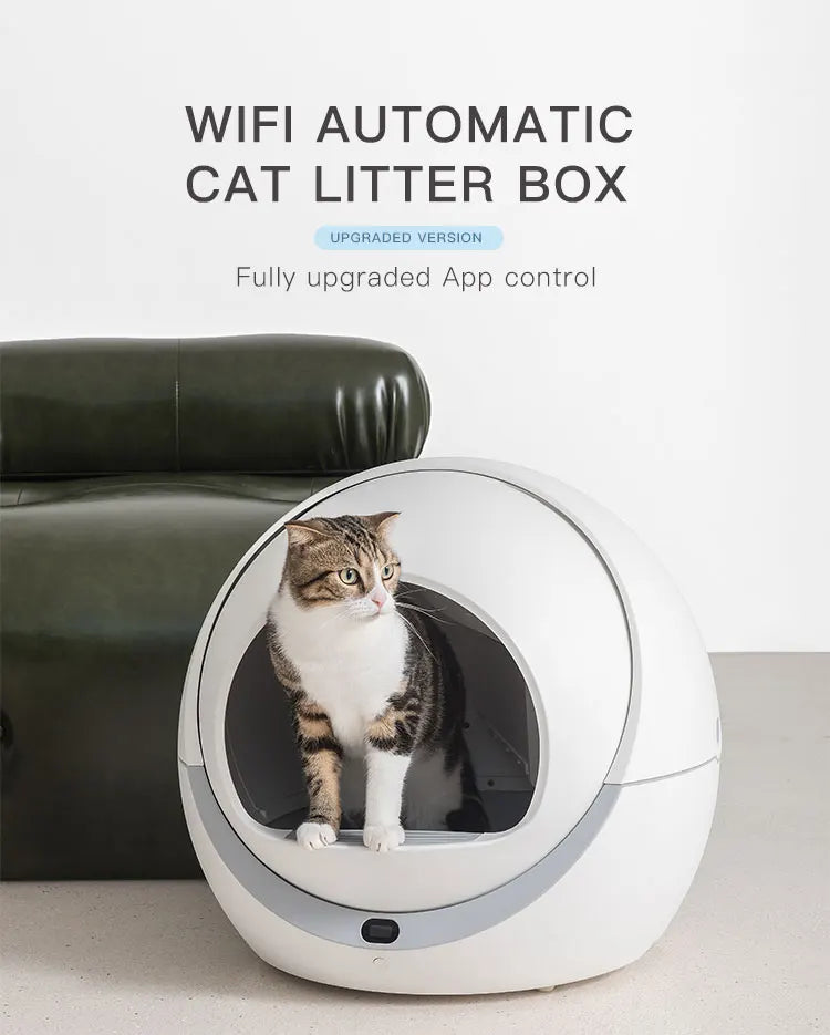 VOFORD Automatic Cat Self Cleaning Sandbox, Smart Wi-Fi Cat Litter Box with App Controls for a Convenient Pet Experience.