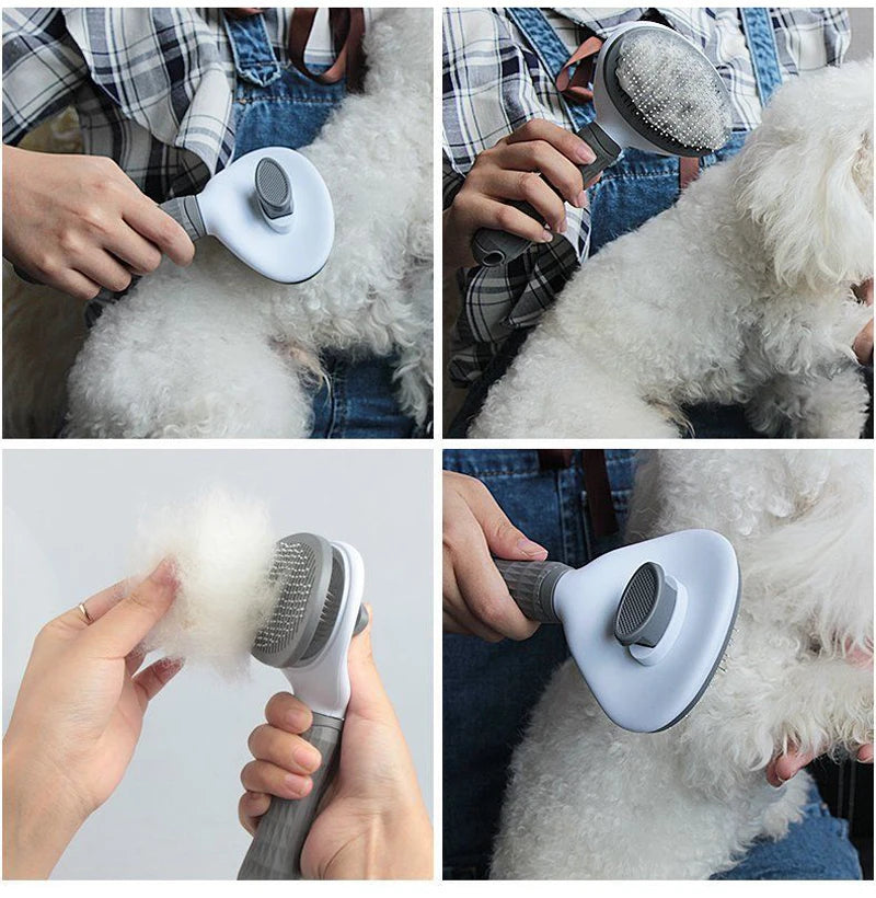 Pet Dog Hair Brush, Use a brush designed for gentle pet grooming, ensuring their safety and comfort.