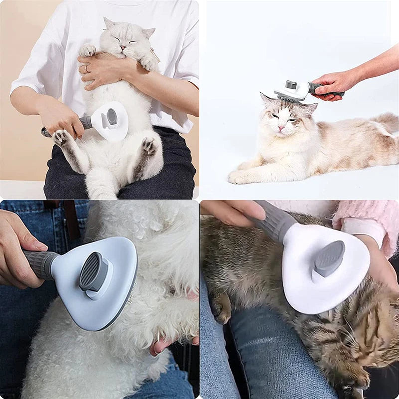 Pet Dog Hair Brush, Gentle grooming tool for pets, fine wires penetrate deep without scratching.