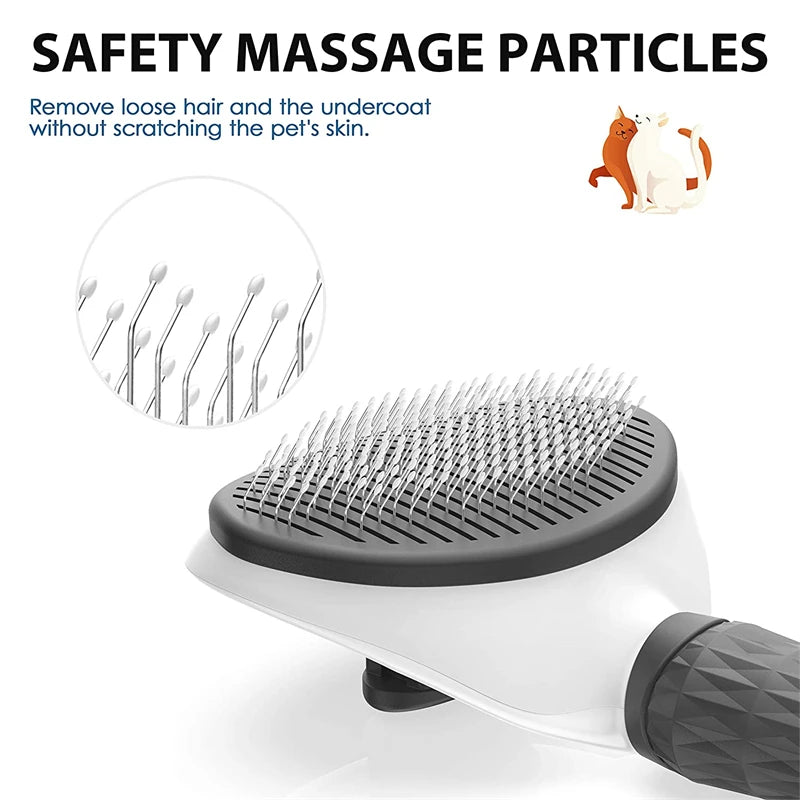 Pet Dog Hair Brush, Gently removes loose hair and undercoat, safe for your dog's sensitive skin.