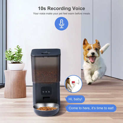 6L Cat Timing Feeder - Tuya APP Smart Cat Feeder Pet Dog Food Automatic Dispenser Suitable for Small Cats and Dogs Remote Feeding