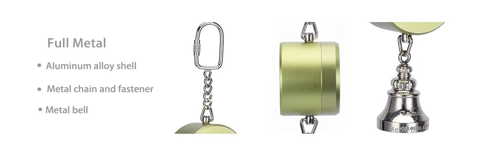 Parrot Toy, Sturdy metal construction with aluminum shell, chain, and fastener; complete with a loud metal bell.