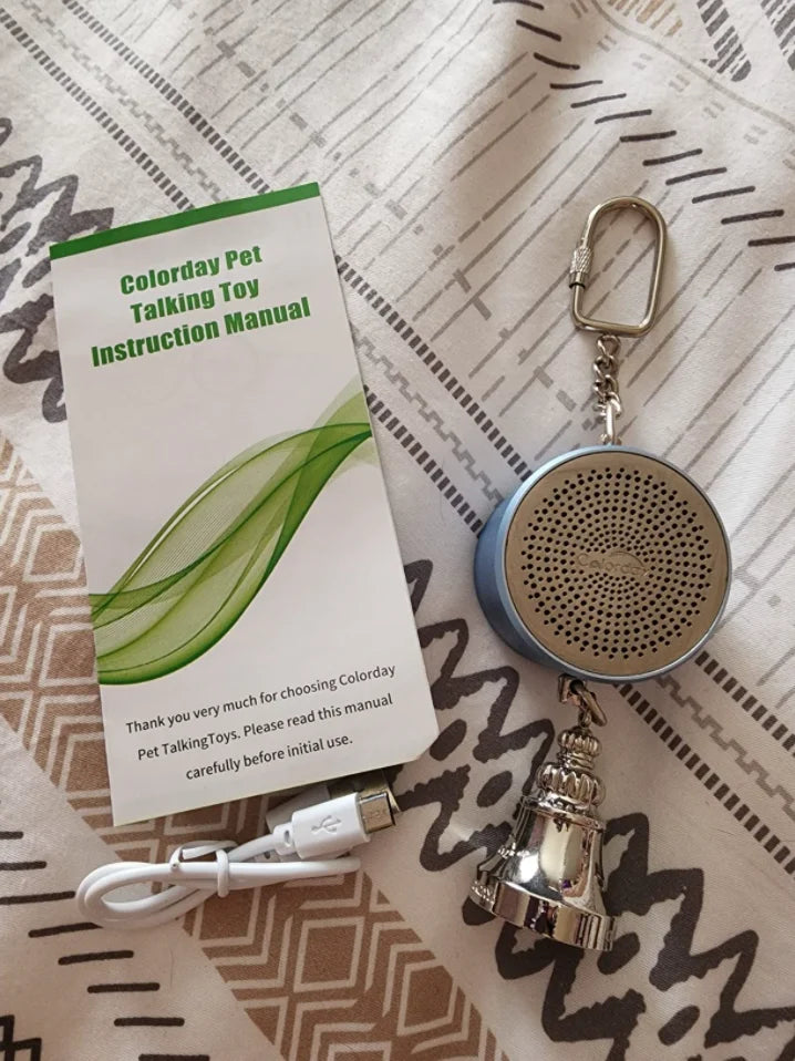 Parrot Toy, Interactive parrot trainer with recording, playback, and retelling features helps teach birds to talk.