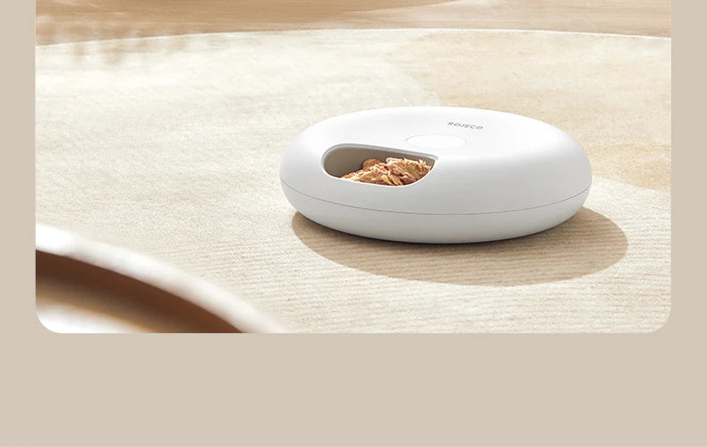 ROJECO 6 Meals Automatic Pet Feeder, Automatic Pet Feeder by ROJECO with 6 meals capacity, LCD display, and anti-mis-touch child lock.