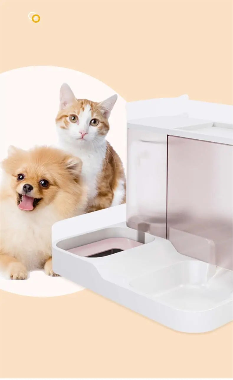 OUZEY 1L Automatic Feeder, Compact feeder solution for cats and dogs with easy refills.