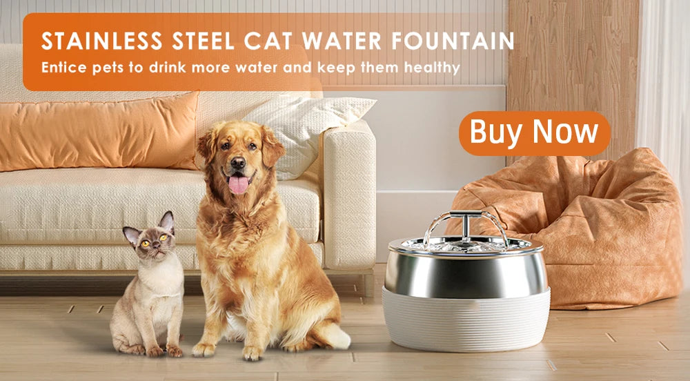 TONEPIE Automatic Cat Litter Box, Promote healthy drinking habits for cats with a stainless steel water fountain.