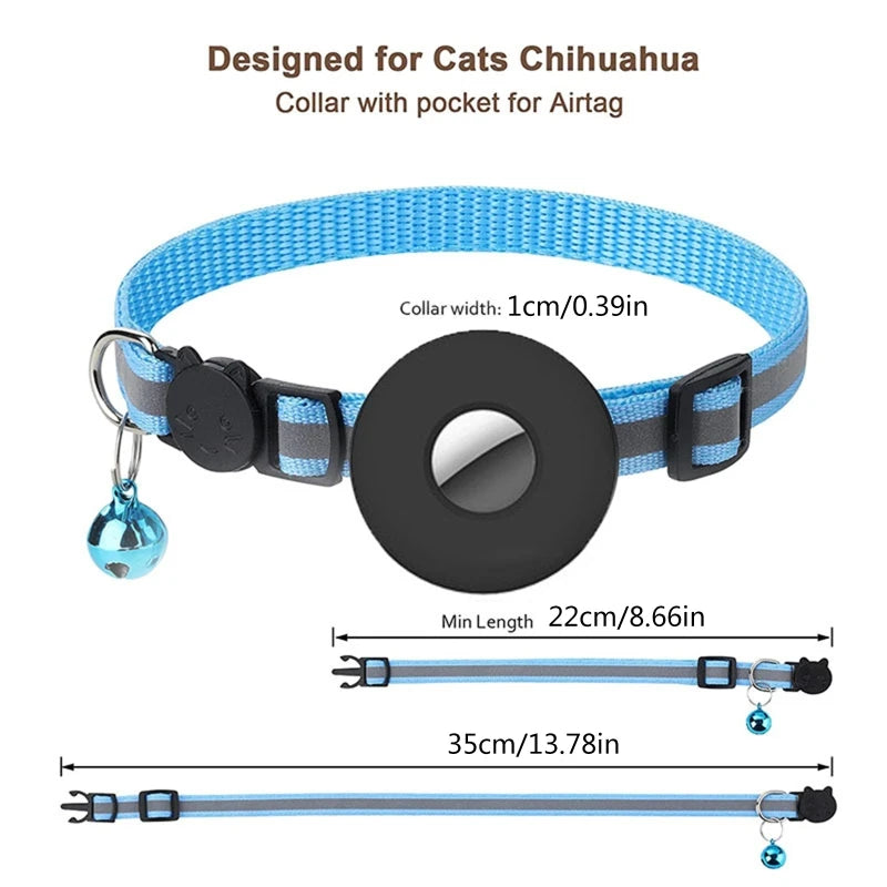 New Pet GPS Tracker Smart Locator, Collar tracker for cats and small pets, fits widths up to 1cm and lengths between 22-35cm.