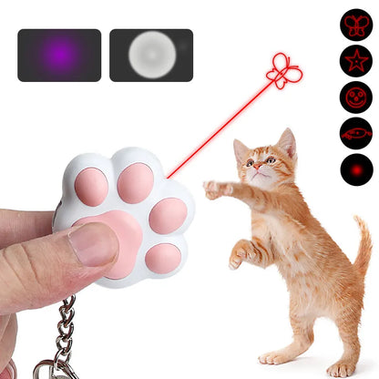 Pet Cat Toys Pet Laser Toy for Cats - Interactive Funny Kitten Training Laser Toy Usb Rechargeable Multifunctional Cat Accessories