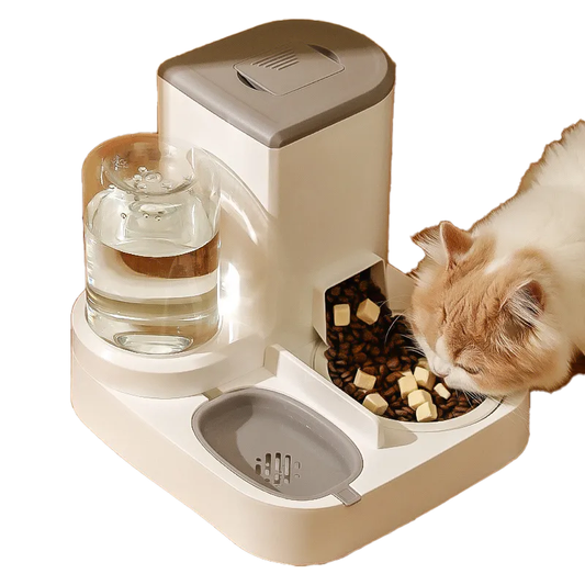 Kimpets Automatic Cat Feeder - Pet  Drinking Water Large Capacity Water Dispenser Dry Wet Separation Food Container Pet Supplies