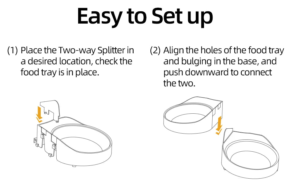Easy setup: align holes, ensure security, and push down to connect.