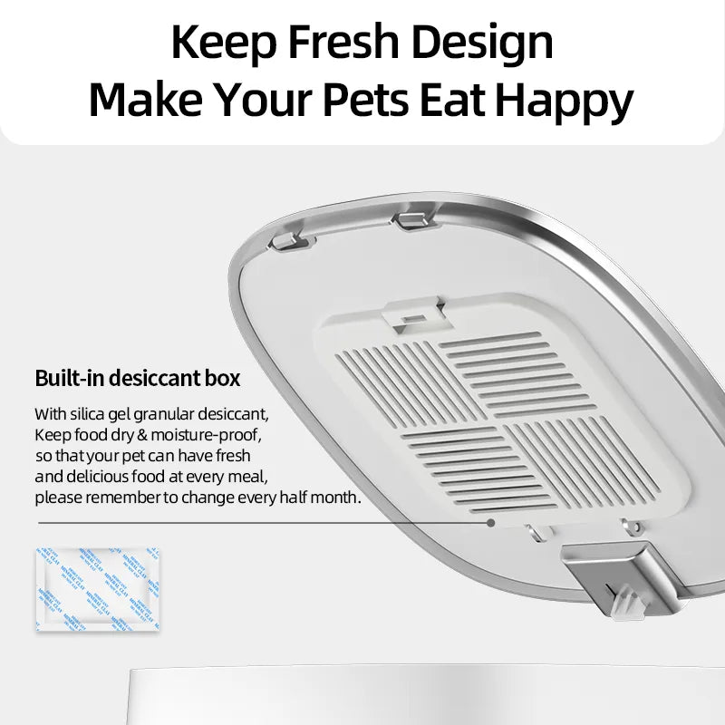 ROJECO 4L Automatic Pet Feeder - Button Version Auto Cat Food Dispenser Accessories Smart Control Pet Feeder For Cats Dog Dry Food