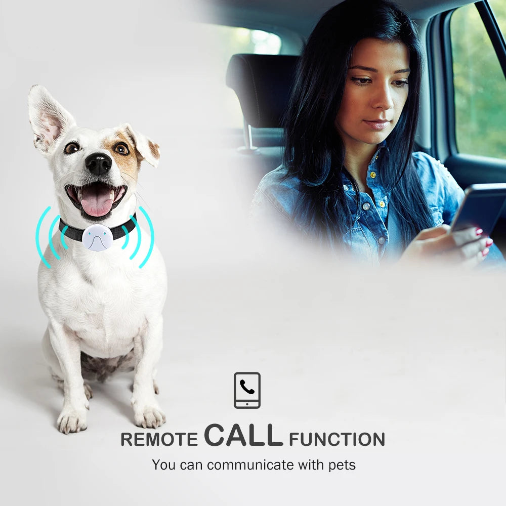 Smart Electronic Pet GPS Tracker Collar, Two-way remote calling allows for real-time communication with your pet.