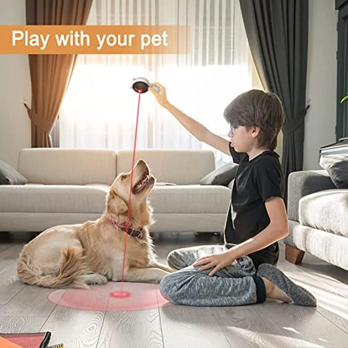 Interactive pet laser toy for feline friends to play and engage.