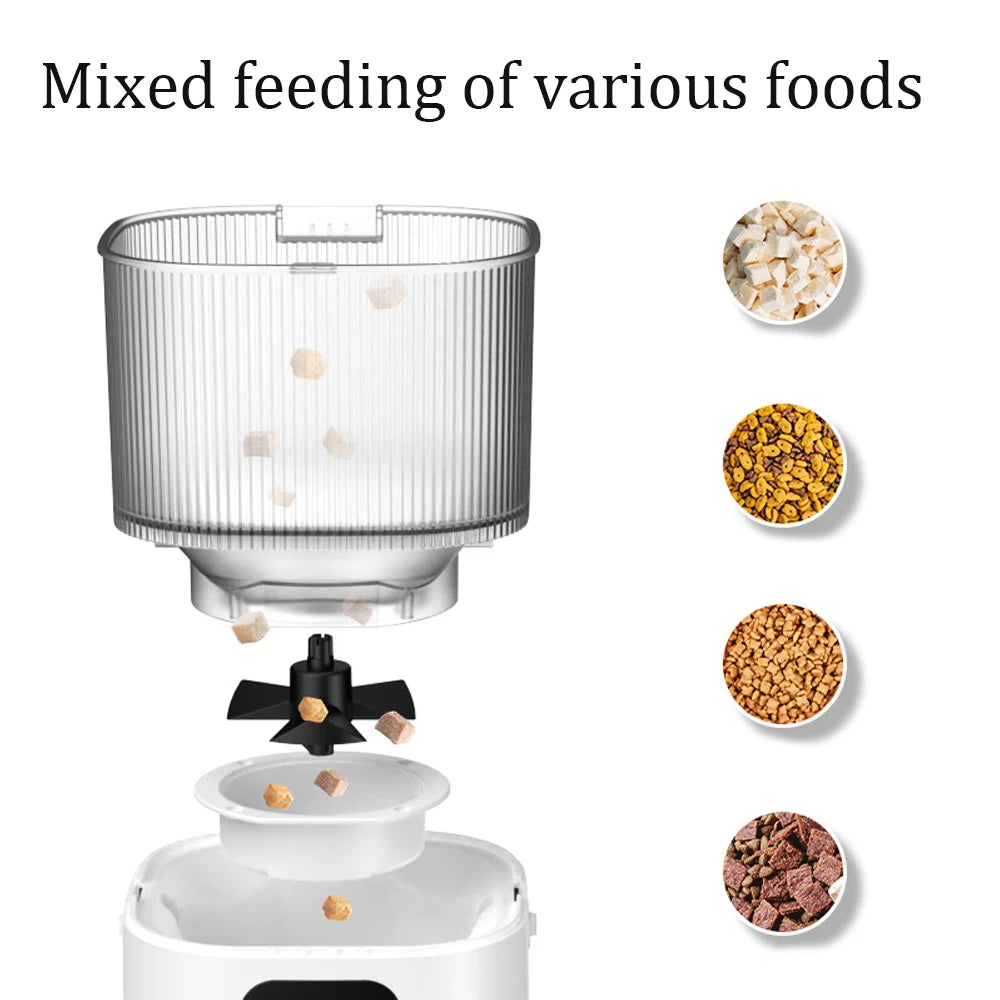 3L 6L Video Camera Feeder, Feeds multiple meals with different types of food