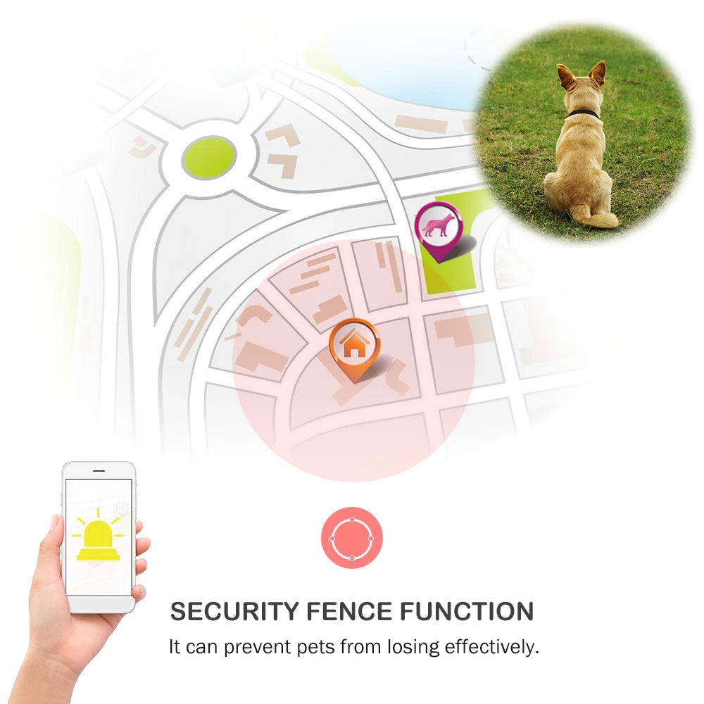 Smart Electronic Pet GPS Tracker Collar, Effective Pet Barrier Function: Prevents loss with advanced security fencing technology.