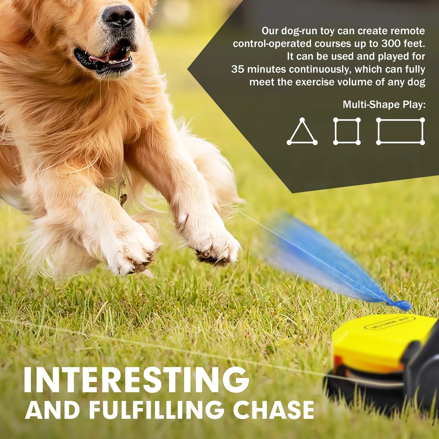 DAHOUHOU Interactive Dog Toys - Lure Course Machine for Dogs Agility Training Equipment for Dogs