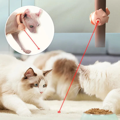 Pet Laser Cat Cheering Collar - LED Infrared USB Charging Cat Cheering Stick Cat Auto Hi Cat Toy