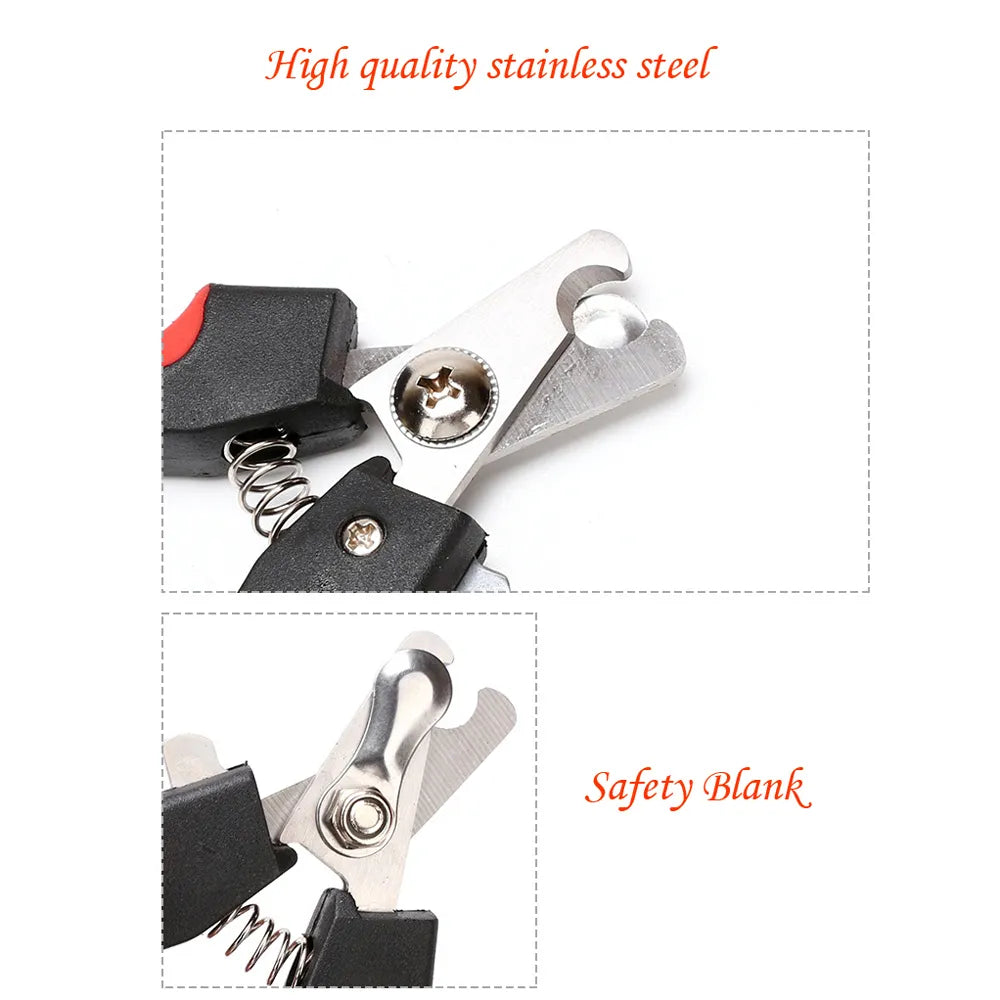 Pet Nail Clippers with Sickle Large Dog Nail Clippers Multifunctional Teddy Cat Stainless Steel Grooming Scissors
