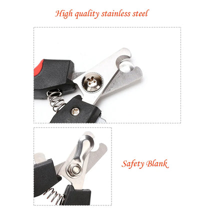 Pet Nail Clippers with Sickle Large Dog Nail Clippers Multifunctional Teddy Cat Stainless Steel Grooming Scissors