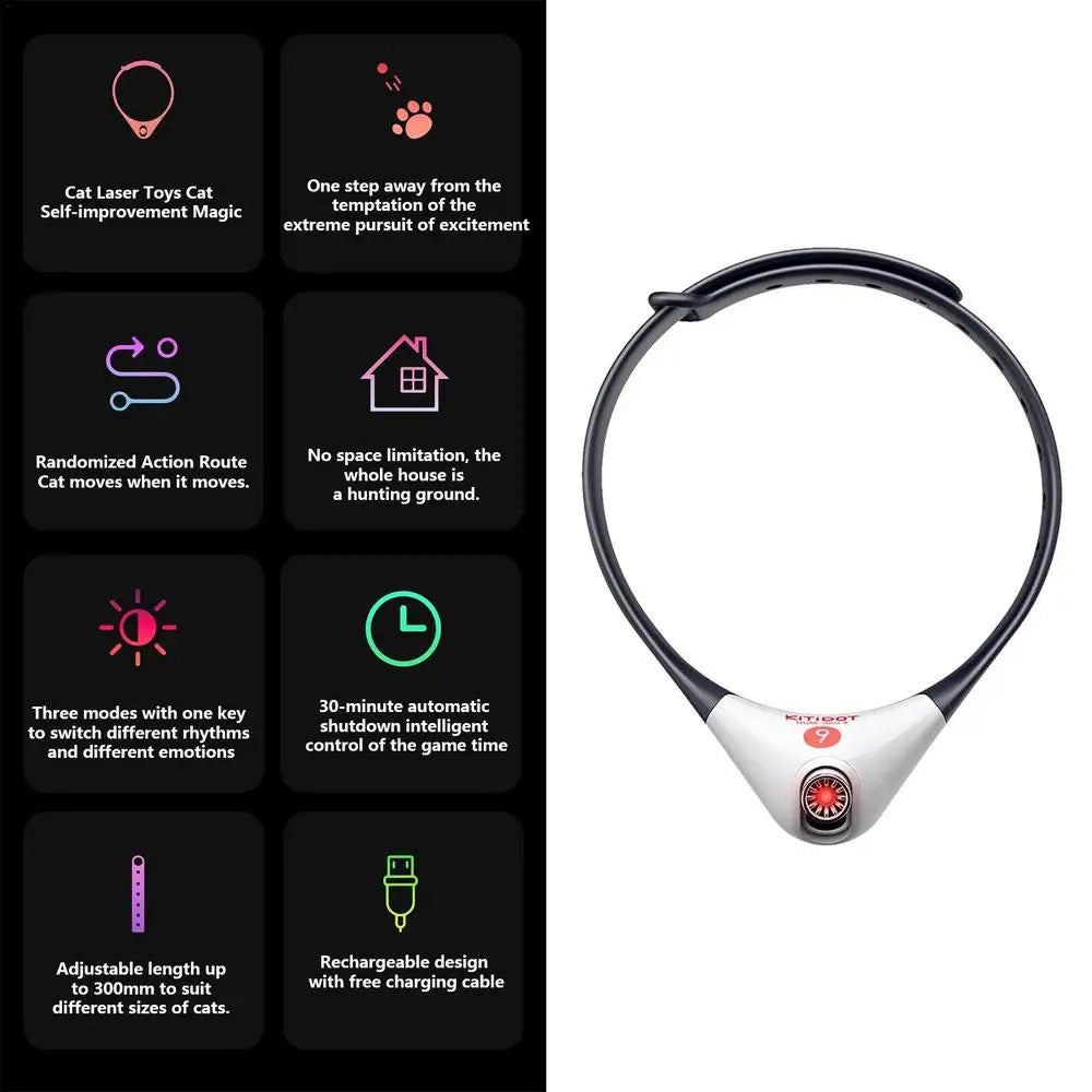Electric Cat Collar, Unleash your cat's instincts with this electric collar, featuring adjustable rhythms and emotions.