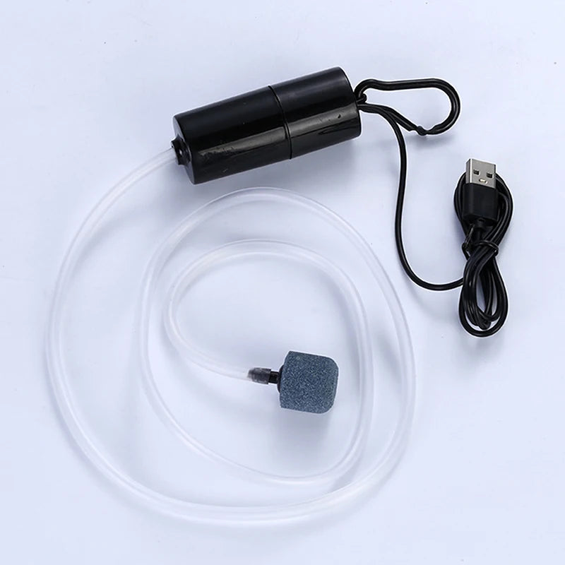 Aquarium Oxygen Air Pump, Portable silent air pump for aquariums, ideal for small fish tanks and oxygen circulation.