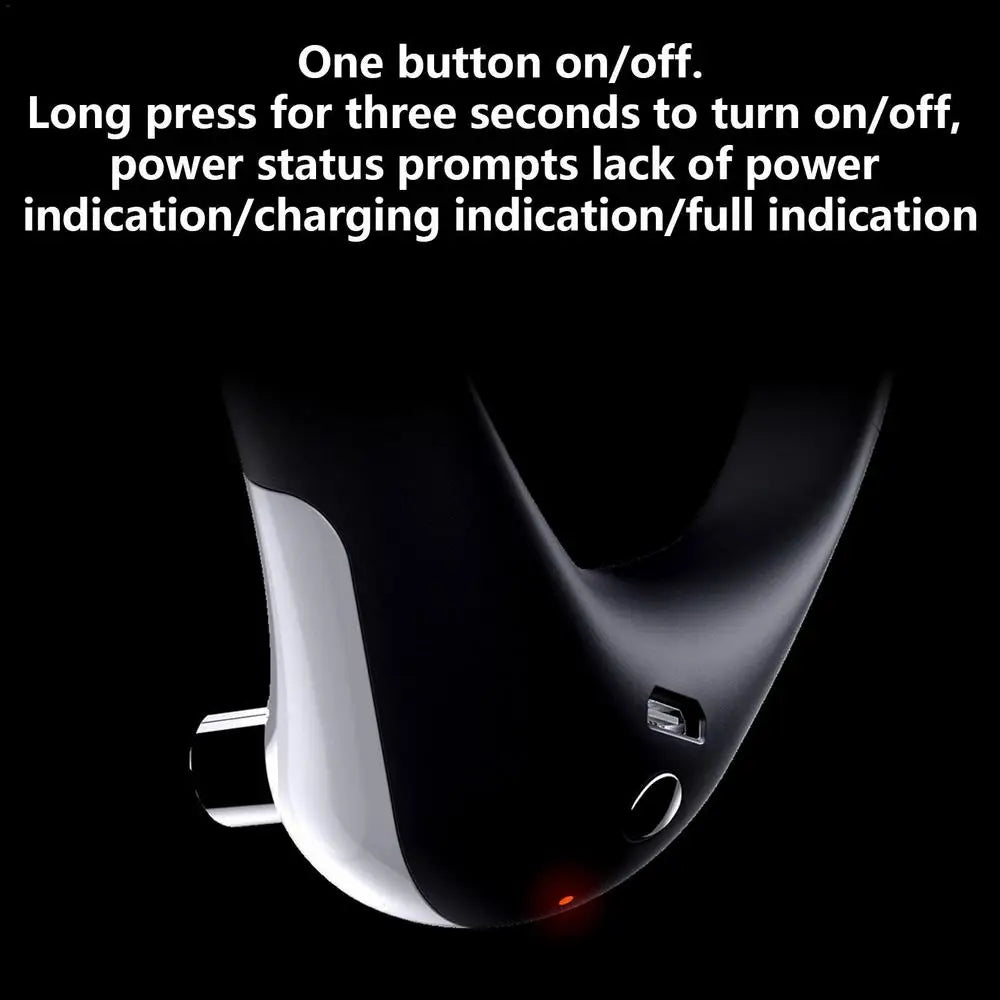 Electric Cat Collar, Toggle power on/off with one-touch operation, indicated by low battery, charging, and full power lights.