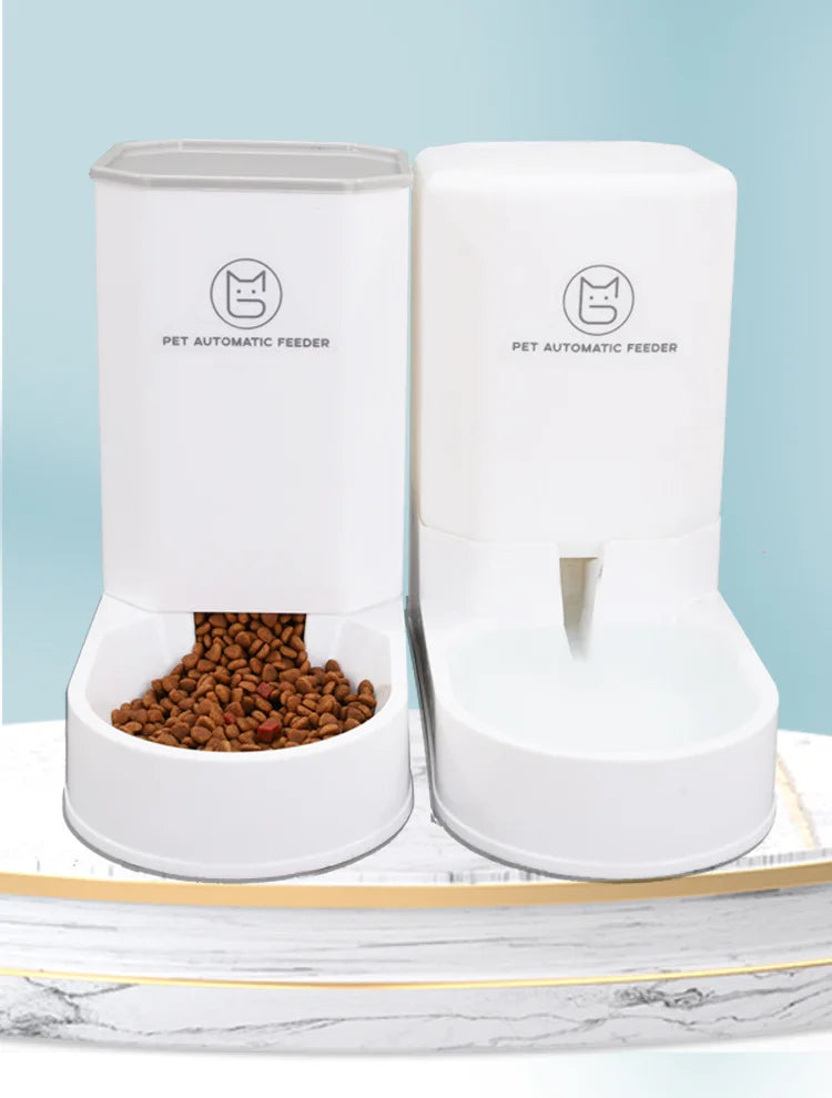 3.8L Dog Cat Automatic Pet Feeder, Smart feeder for cats and dogs with large bowl and water dispenser for effortless mealtime.