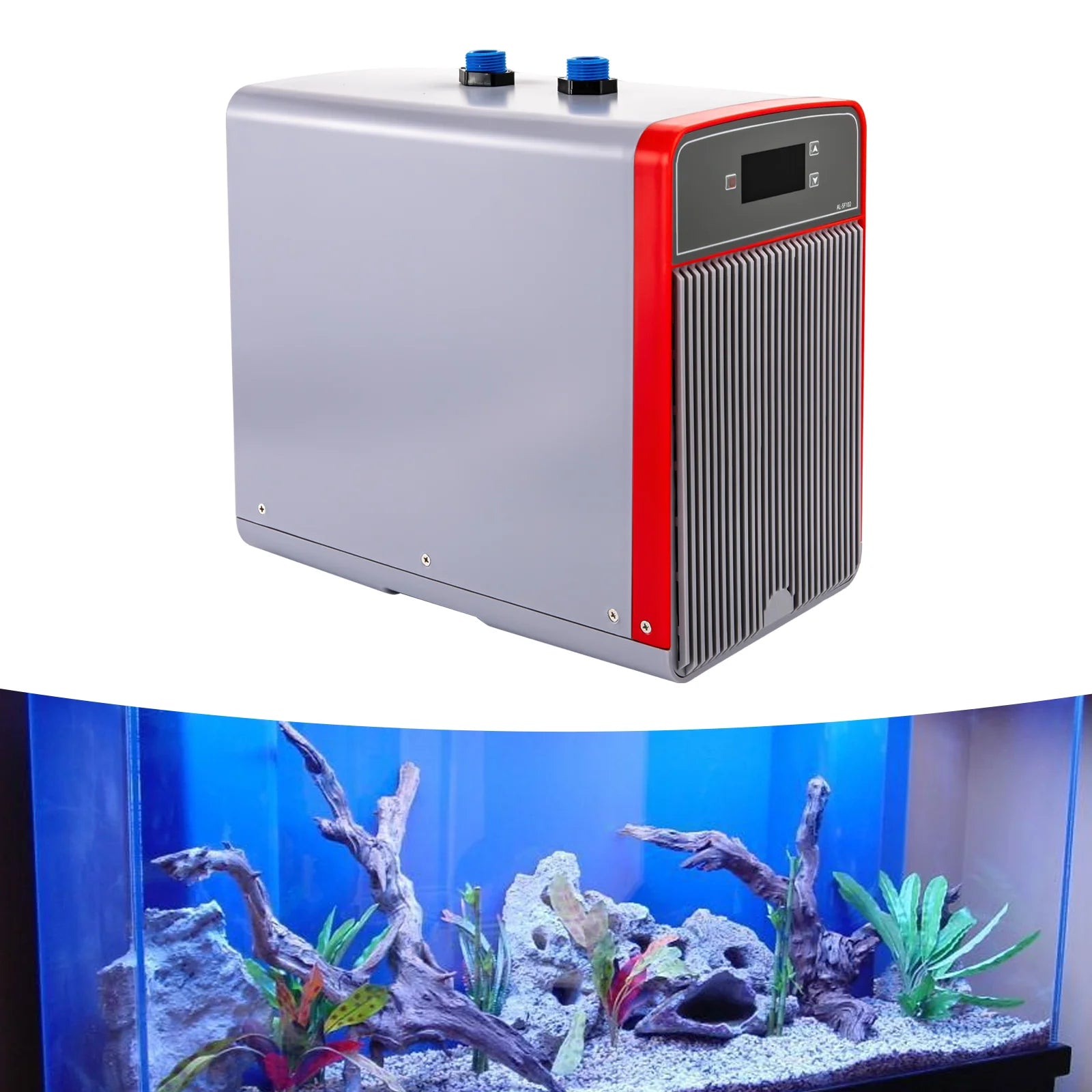 Aquarium Chiller with Titanium Tube: Efficient Cooling, Easy Cleaning, and Temperature Control for Seawater and Freshwater Aquaponic Systems