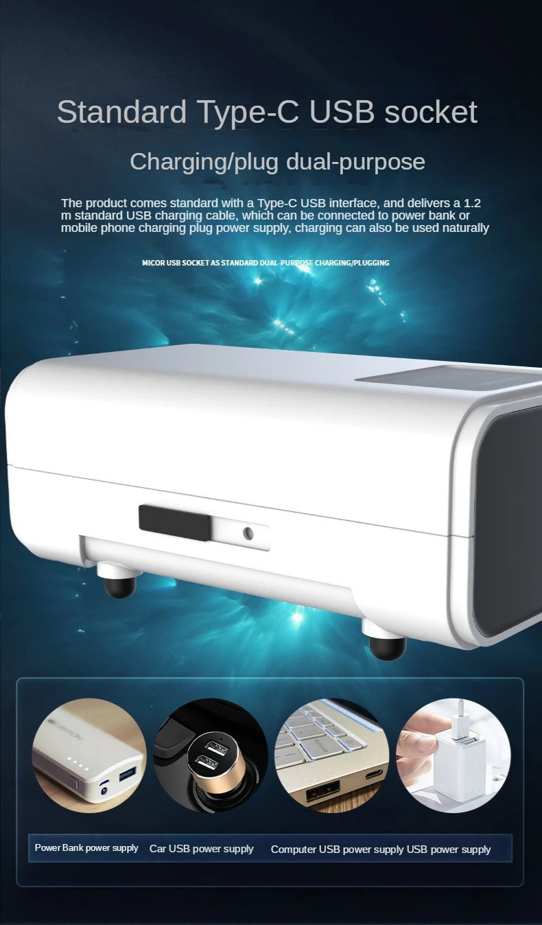 Aquarium Fish Tank Oxygen Pump, Aquarium pump features USB interface for easy charging from various sources.