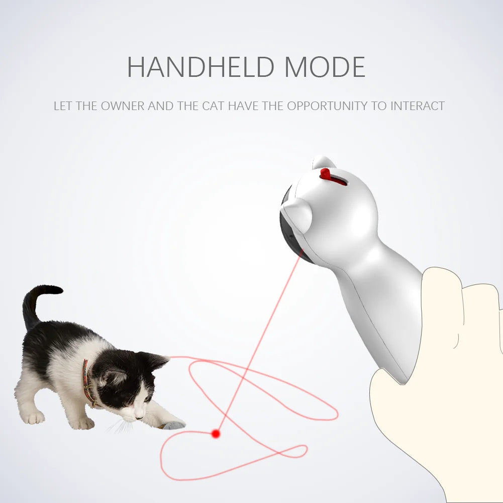 Handheld mode allows for interactive play between you and your cat.