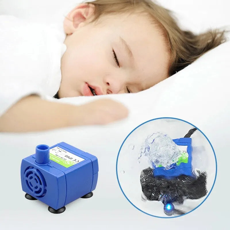 Water Pump LED Light Pet Cat Water Fountain, Environmentally friendly and cost-effective energy-efficient pumps.