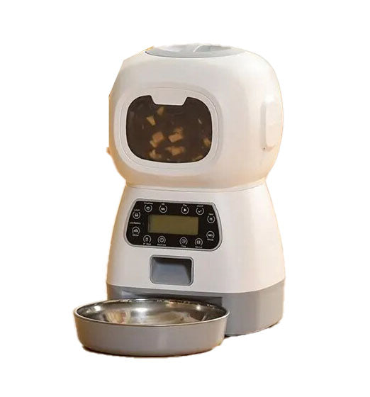 3.5L Automatic Pet Feeder - Intelligent Remote Control Cat And Dog Feeding Machine Timing Quantitative Automatic Food Machine