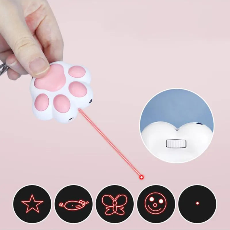 Pet Cat Toys Pet Laser Toy for Cats - Interactive Funny Kitten Training Laser Toy Usb Rechargeable Multifunctional Cat Accessories