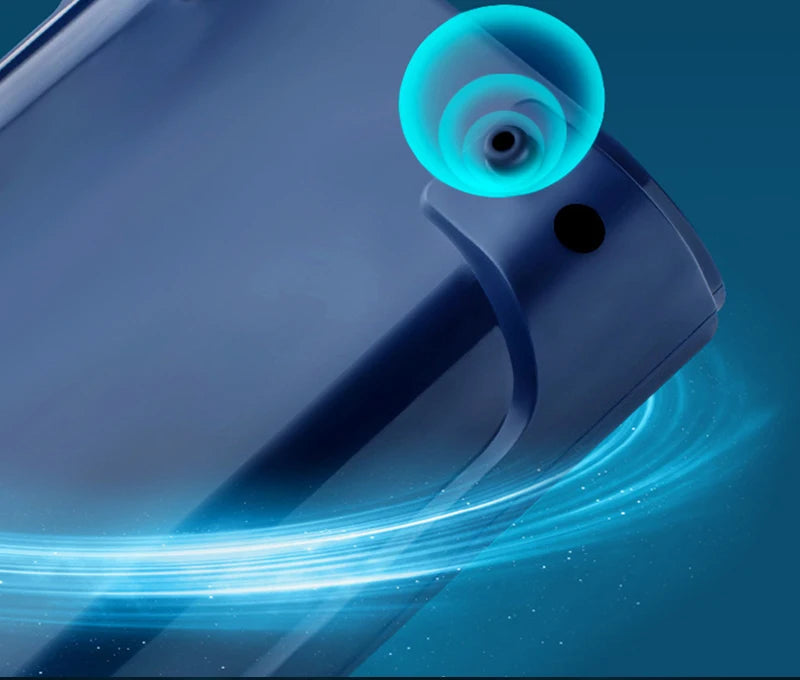 Silent Aquarium Oxygen Air Pump, Dark blue plastic power adapter with copper details, suitable for 220-240V, various wattages and global plugs.