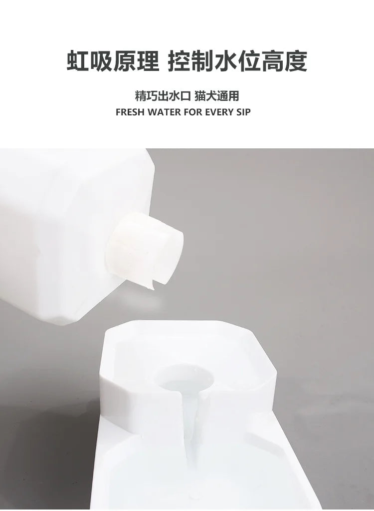 3.8L Dog Cat Automatic Pet Feeder, Fresh water always available with automated feeder's detachable bowl and water dispenser.