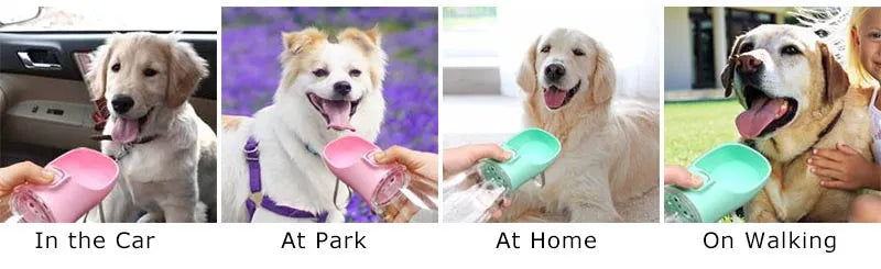 Portable Dog Water Bottle, Pet water bottle made of eco-friendly PC for hot and cold water, suitable for walking or hiking with your dog.